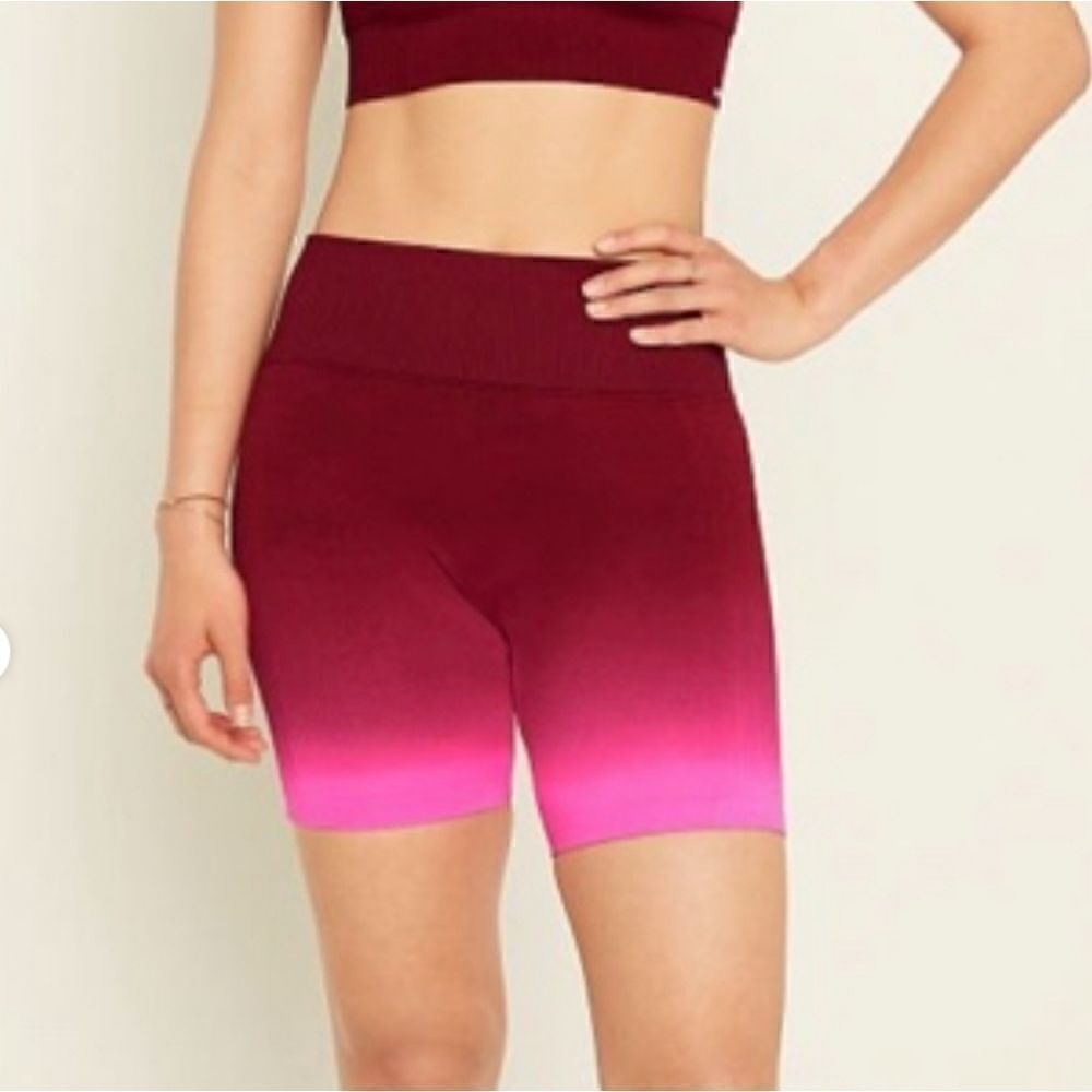 Victoria Secret Red and Pink gradient biker shorts Tag size M